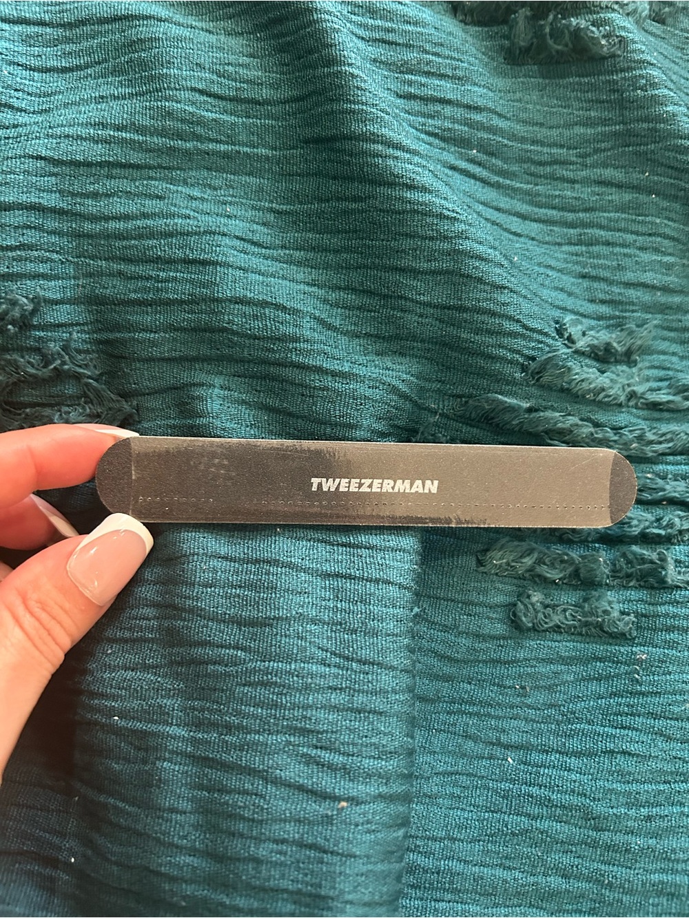 Tweezerman Black Nail File Buffer - Professional Double-Sided Emery Board